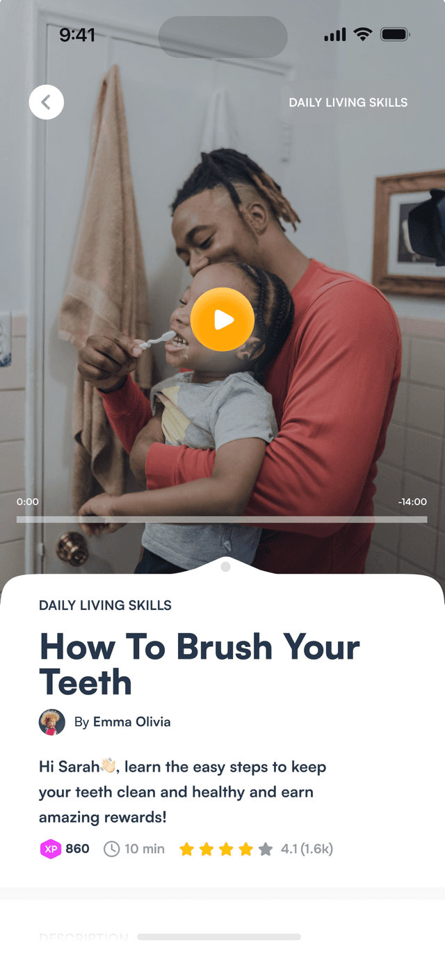Elowen app - How To Brush Your Teeth lesson